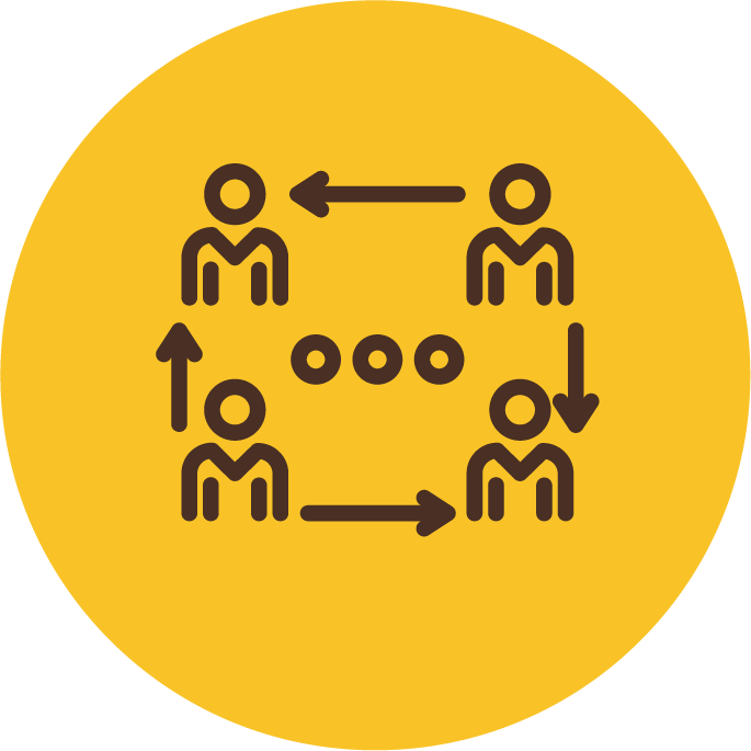 Icon of people working together