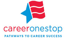 careerOneStep logo - red, white and blue