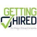 getting hired logo - black and green
