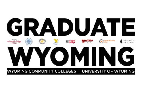 A graphic of all the Wyoming community college logos.