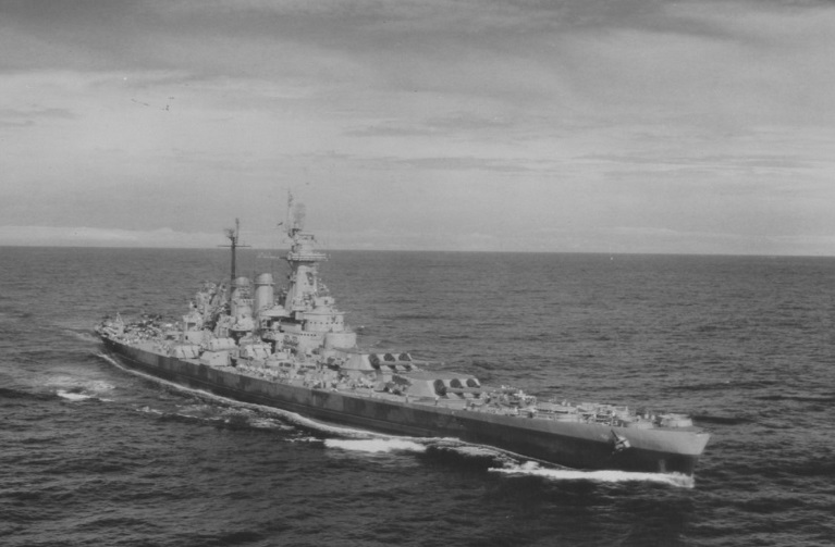 battleship in the ocean