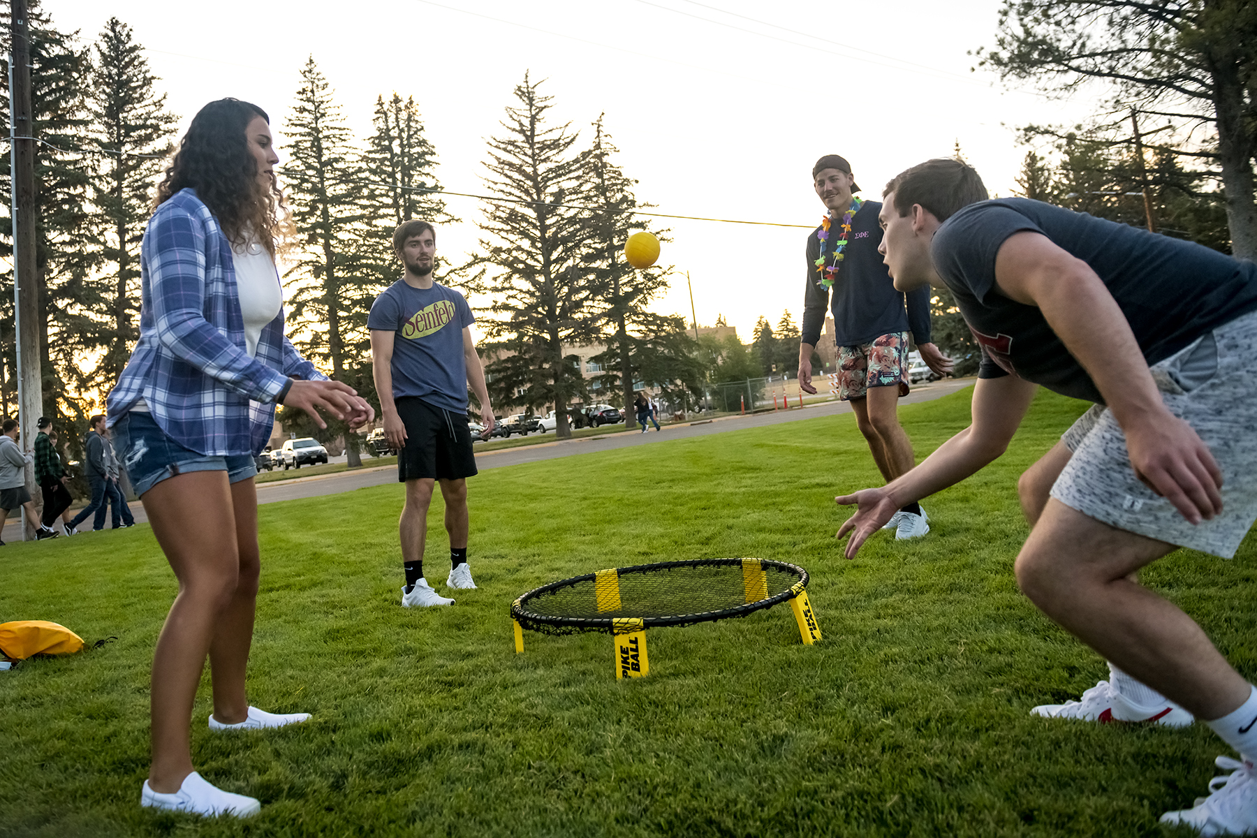 Students play a Game in Prexy's Pasture