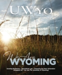 UWyo Magazine cover with an outside setting