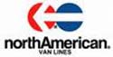North American Van Lines logo in black, red, white and blue