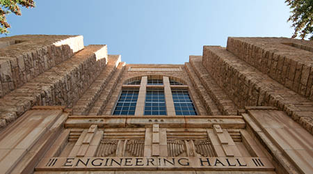 An exterior photo of the Engineering Building