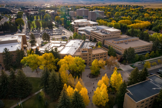 Picture of aerial view of the University of Wyoming Campus