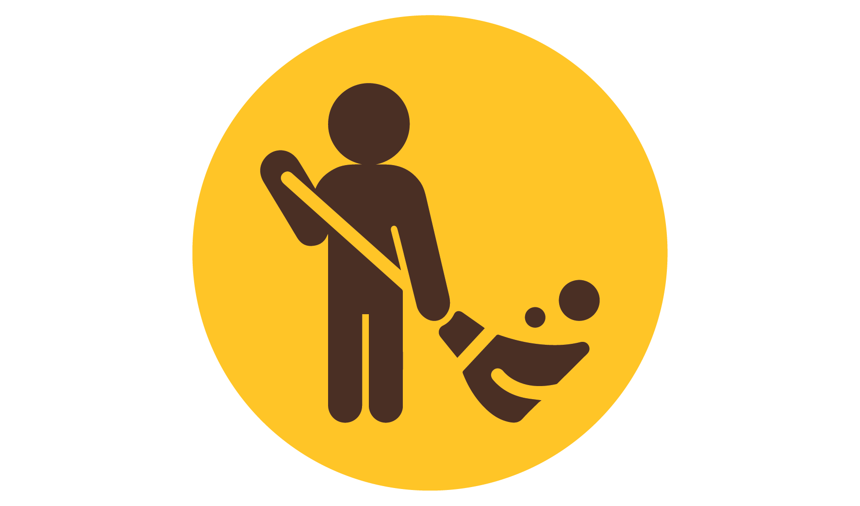 Icon of a person sweeping