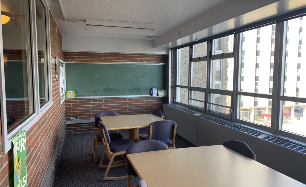 Study area in residence hall