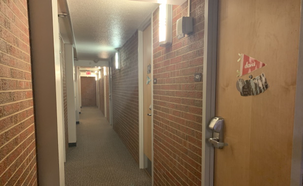 Hallway of residence hall