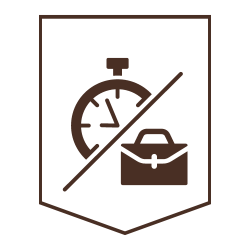 clock and breif case icon