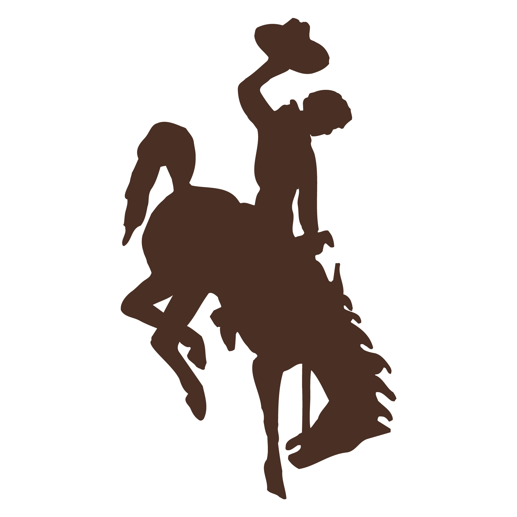 Bucking horse and rider icon