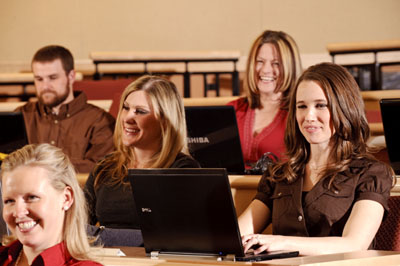 University of Wyoming College of Law students in class.