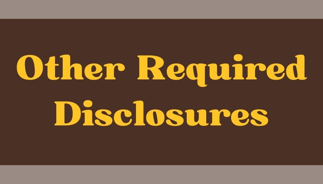 Other Required Disclosures Icon
