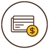 icon of credit card with money sign