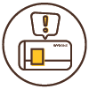 icon of a WyoOne ID and a exclamation point