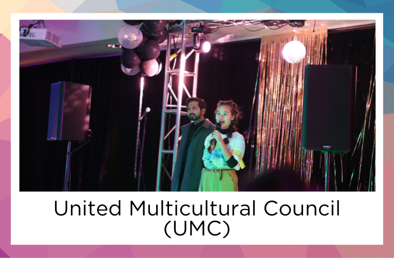 Text: United Multicultural Council (UMC) Image UMC offices at drag event