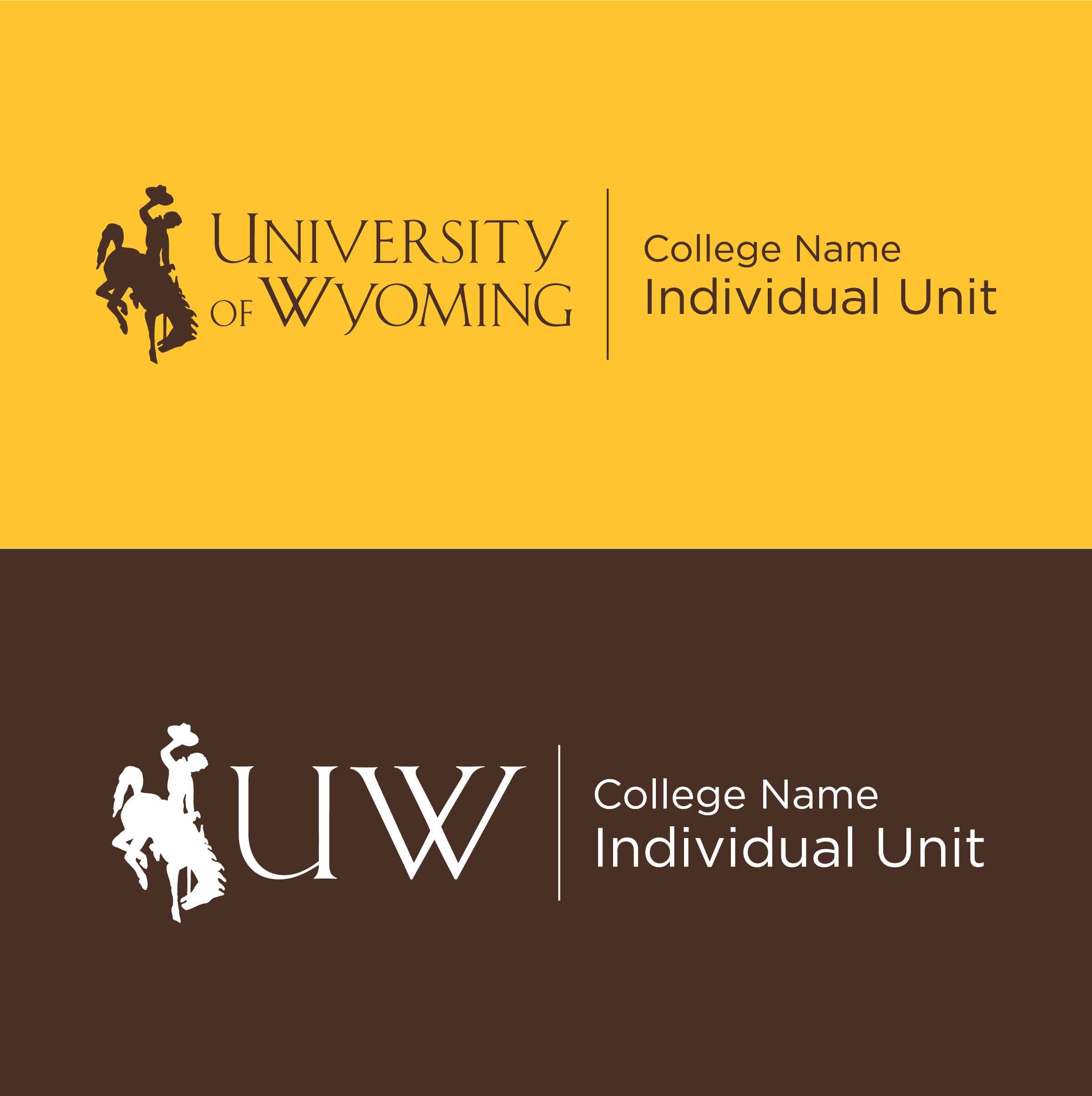 University of Wyoming logo with college name and unit, long form
