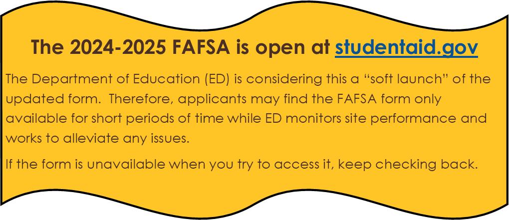 FAFSA is Open