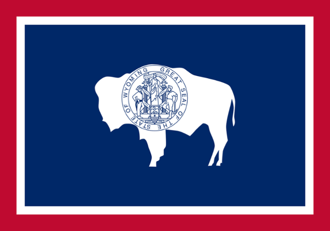 the Wyoming state flag