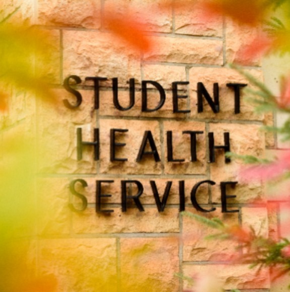 Student Health Service sign